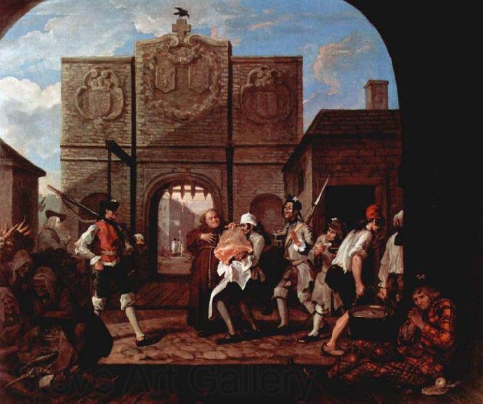 William Hogarth The Gate of Calais Norge oil painting art